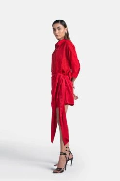 Red Satin Sera Skirt -Incasee Ceantral 1221403redb