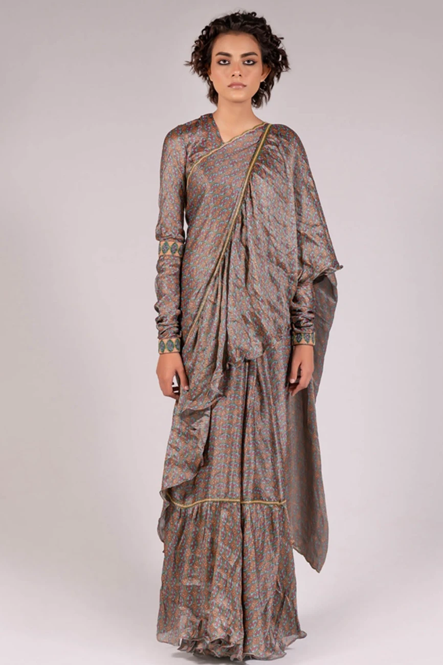 Agean Blue Matsya Blouse 3 Agean Blue Matsya Blouse