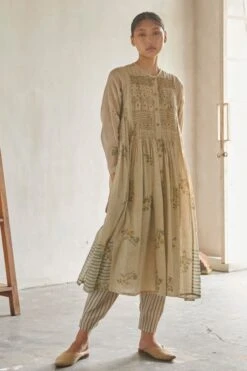 Ivory-Dahlia Print Frida Dress