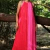 Coral And Pink Halter Dress -Incasee Ceantral 1 70041