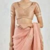 Peach Silk Blouse With Kasab Gota Work -Incasee Ceantral 1 70214