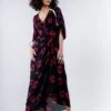 Black And Red Shibori Kk Gather Dress
