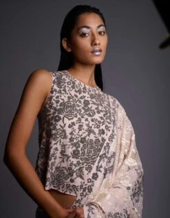 Pink Embroidered Blouse In Handloom Cotton -Incasee Ceantral 20194