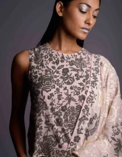 Pink Embroidered Blouse In Handloom Cotton -Incasee Ceantral 2019b