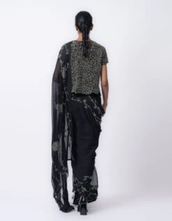 Black Silver Velvet Blouse -Incasee Ceantral 2213blacksilverb