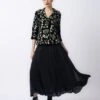 Black DN Georgette Skirt -Incasee Ceantral 2313blackdn1