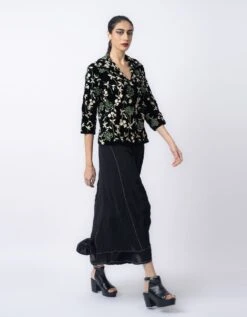 Black DN Georgette Skirt -Incasee Ceantral 2313blackdn3