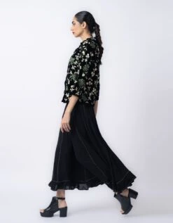 Black DN Georgette Skirt -Incasee Ceantral 2313blackdnb