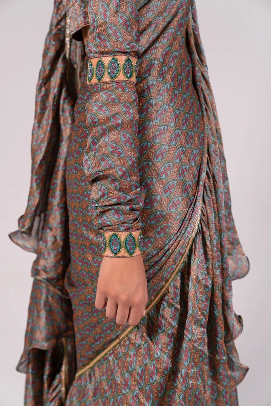 Agean Blue Matsya Blouse 4 Agean Blue Matsya Blouse - Image 2