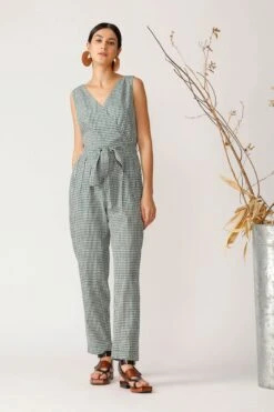Green Reggae Check Jumpsuit -Incasee Ceantral 2 56251