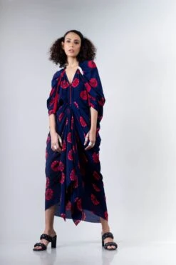 Blue/Red Shibori Kk Zipper Dress -Incasee Ceantral 2 56433