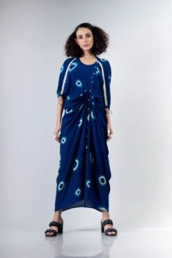 Blue Polka H/H Dress Elasticated -Incasee Ceantral 2 56445