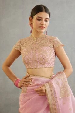 Pink Gul Mohar Yashoda Blouse