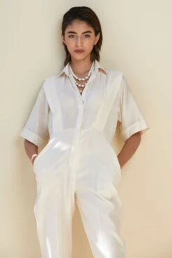 Ivory Panelled Jumpsuit -Incasee Ceantral 3 30450