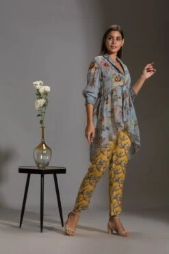 Powder Blue And Lemon Yellow Anthia Jacket And Jumpsuit 9 Powder Blue And Lemon Yellow Anthia Jacket And Jumpsuit -Incasee Ceantral 3 33039