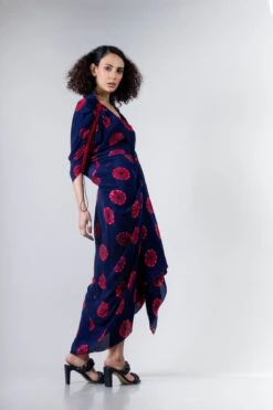 Blue/Red Shibori Kk Zipper Dress -Incasee Ceantral 3 44353