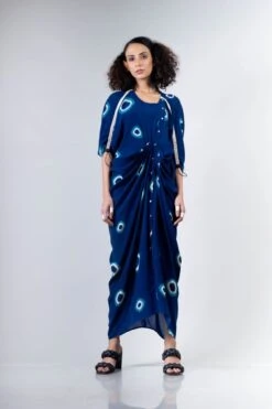 Blue Polka H/H Dress Elasticated -Incasee Ceantral 3 44365