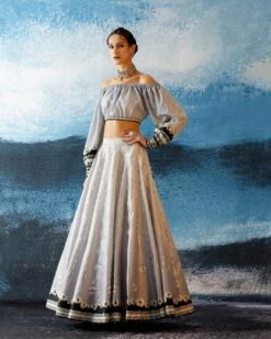 Silver Bikaner Leela Top And Skirt -Incasee Ceantral 3 45862