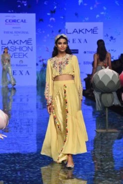 Pale Yellow Abisha Balloon Top And Asymmetric Skirt -Incasee Ceantral 3 7931