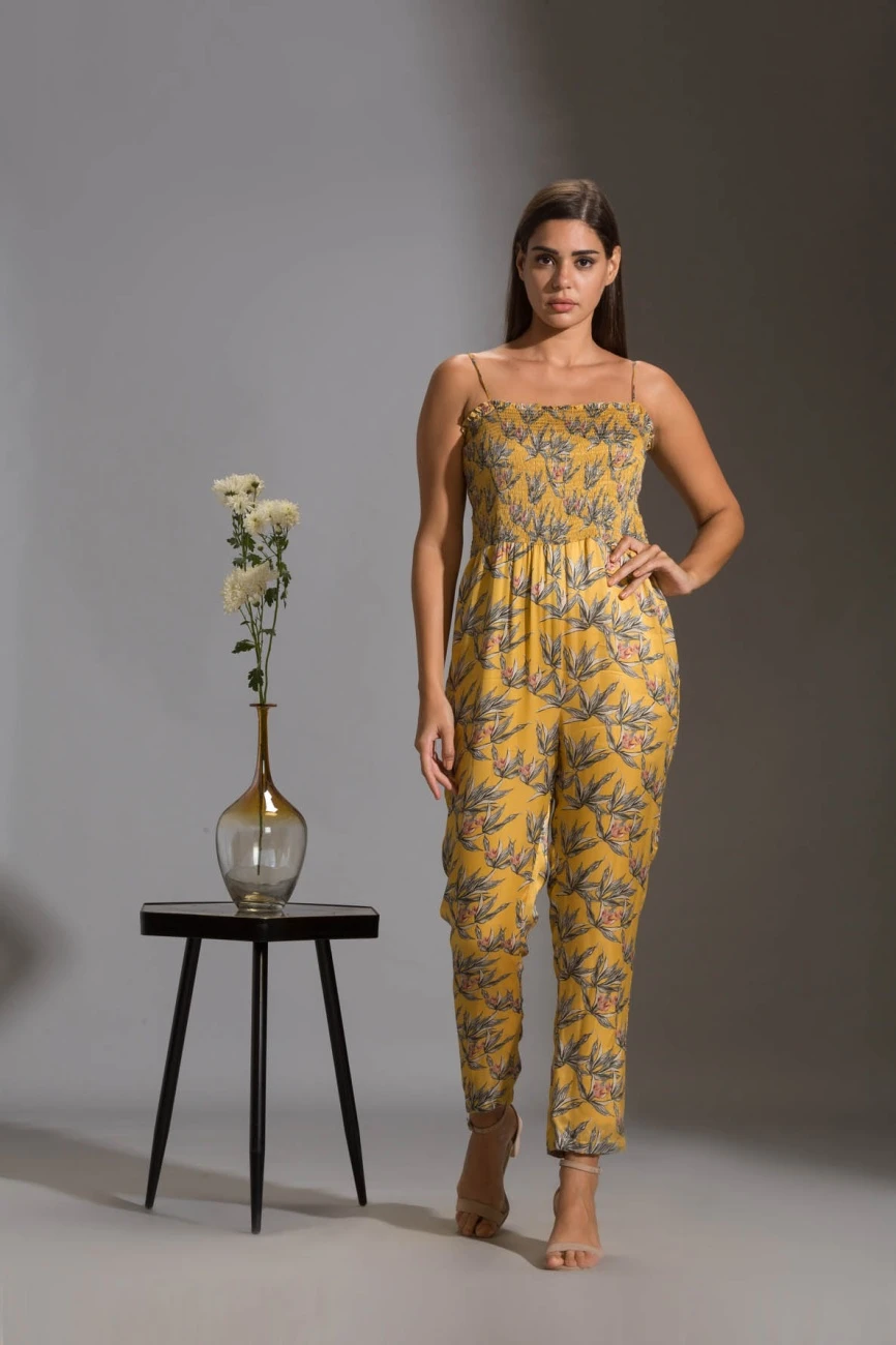 Powder Blue And Lemon Yellow Anthia Jacket And Jumpsuit 6 Powder Blue And Lemon Yellow Anthia Jacket And Jumpsuit - Image 4