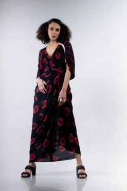 Black And Red Shibori Kk Gather Dress -Incasee Ceantral 4 28982