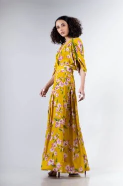 Yellow Bv Printed Kaftan Box Pleated Jumpsuit -Incasee Ceantral 5 13855