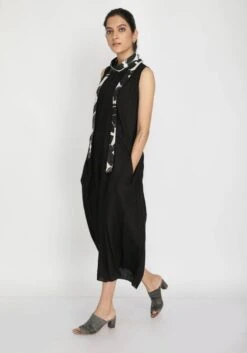 Black Patch Worked Jumpsuit With Jacket -Incasee Ceantral 5 16340