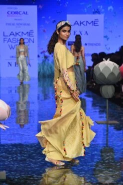 Pale Yellow Abisha Balloon Top And Asymmetric Skirt -Incasee Ceantral 5 1772