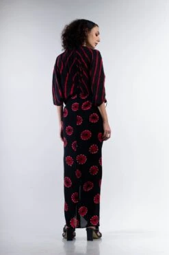 Black And Red Shibori Kk Gather Dress -Incasee Ceantral 8 902