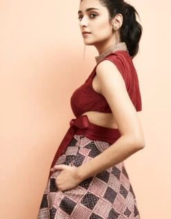 Bagru Top With A Maroon Crop Top 12 Bagru Top With A Maroon Crop Top -Incasee Ceantral LFRS58 12