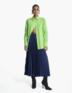 Blue Jungle 3D Pleated Skirt