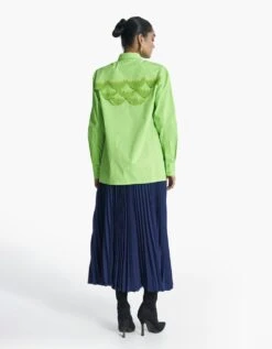 Blue Jungle 3D Pleated Skirt -Incasee Ceantral af sk aw 23 6 bb