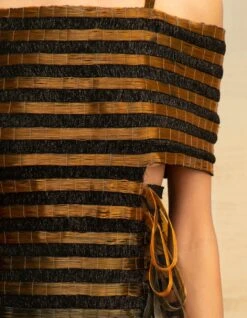 Copper And Navy Spectrum Glass Lurex Dress -Incasee Ceantral akaw22sdr43