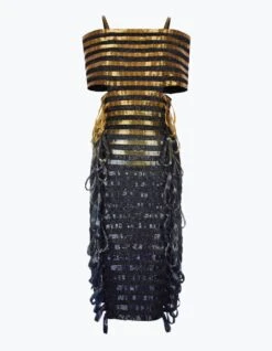 Copper And Navy Spectrum Glass Lurex Dress -Incasee Ceantral akaw22sdr44