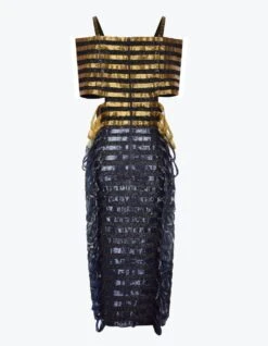 Copper And Navy Spectrum Glass Lurex Dress -Incasee Ceantral akaw22sdr45