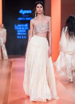 Solid Coconut Tiered Skirt Set