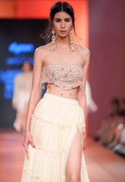 Solid Coconut Tiered Skirt Set -Incasee Ceantral am0255