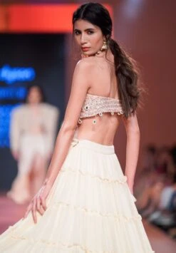 Solid Coconut Tiered Skirt Set -Incasee Ceantral am0256