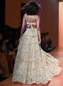 Coconut And Mango Floral Printed Tiered Skirt Set -Incasee Ceantral am032b