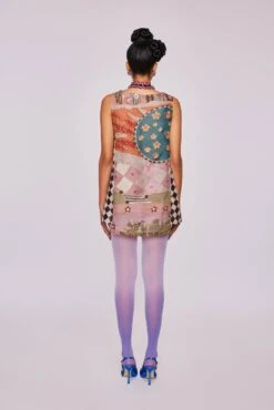 Window Divergence Printed And Embellished Organza Dress -Incasee Ceantral ardw53kp01b