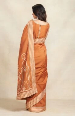 Gota Detailing Dark Rust Crop Top -Incasee Ceantral asgulabobl1gddarkrustb