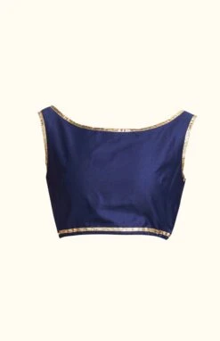 Gota Detailing Indigo Crop Top -Incasee Ceantral asgulabobl1gdindigo2