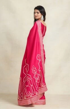 Gota Detailing Rani Pink Crop Top -Incasee Ceantral asgulabobl1gdranipinkb