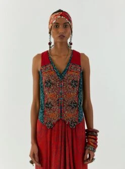 Deep Teal Bhumi Corset Blouse