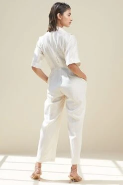 Ivory Panelled Jumpsuit -Incasee Ceantral b 46701