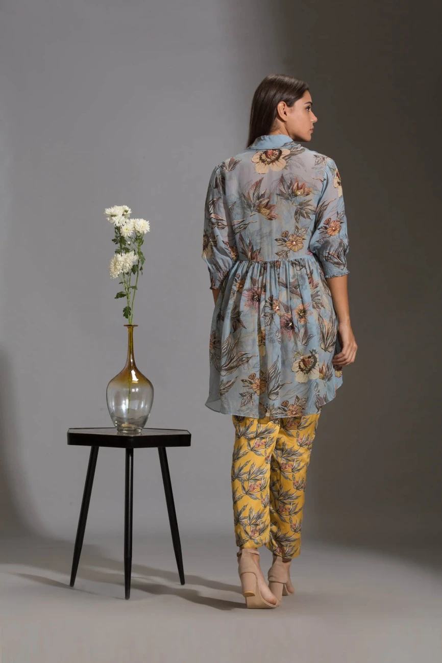 Powder Blue And Lemon Yellow Anthia Jacket And Jumpsuit 7 Powder Blue And Lemon Yellow Anthia Jacket And Jumpsuit - Image 5