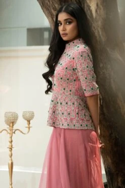 Onion Pink Skirt With A Cape -Incasee Ceantral b 58642