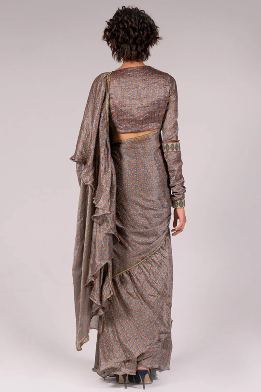 Agean Blue Matsya Blouse 5 Agean Blue Matsya Blouse - Image 3