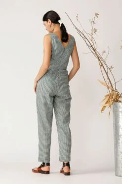 Green Reggae Check Jumpsuit -Incasee Ceantral b 66397