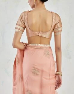 Peach Silk Blouse With Kasab Gota Work -Incasee Ceantral b 66557